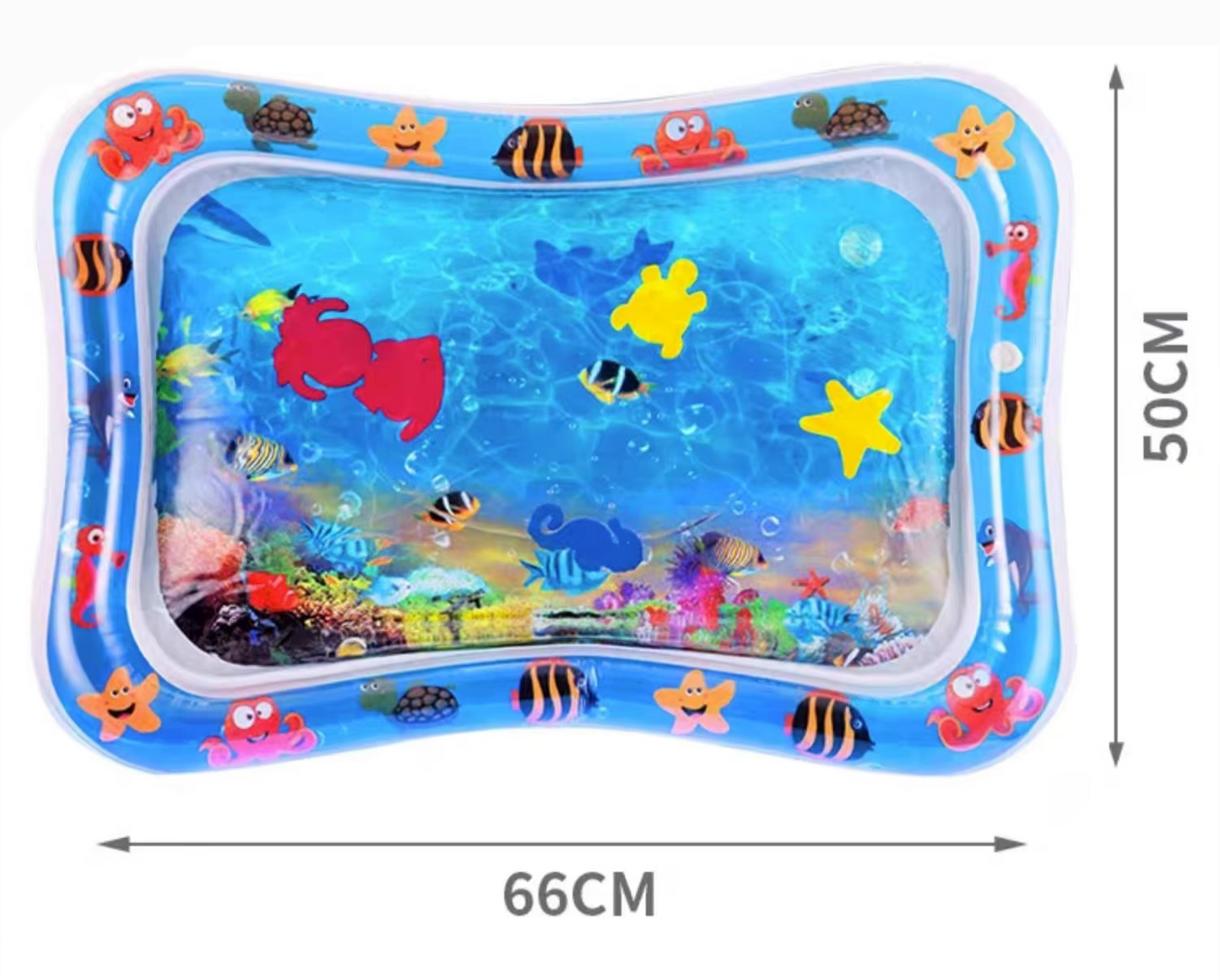 Tapete de agua sensorial portátil de 3 a 24 meses, alfombrilla inflable para juegos de agua para bebés