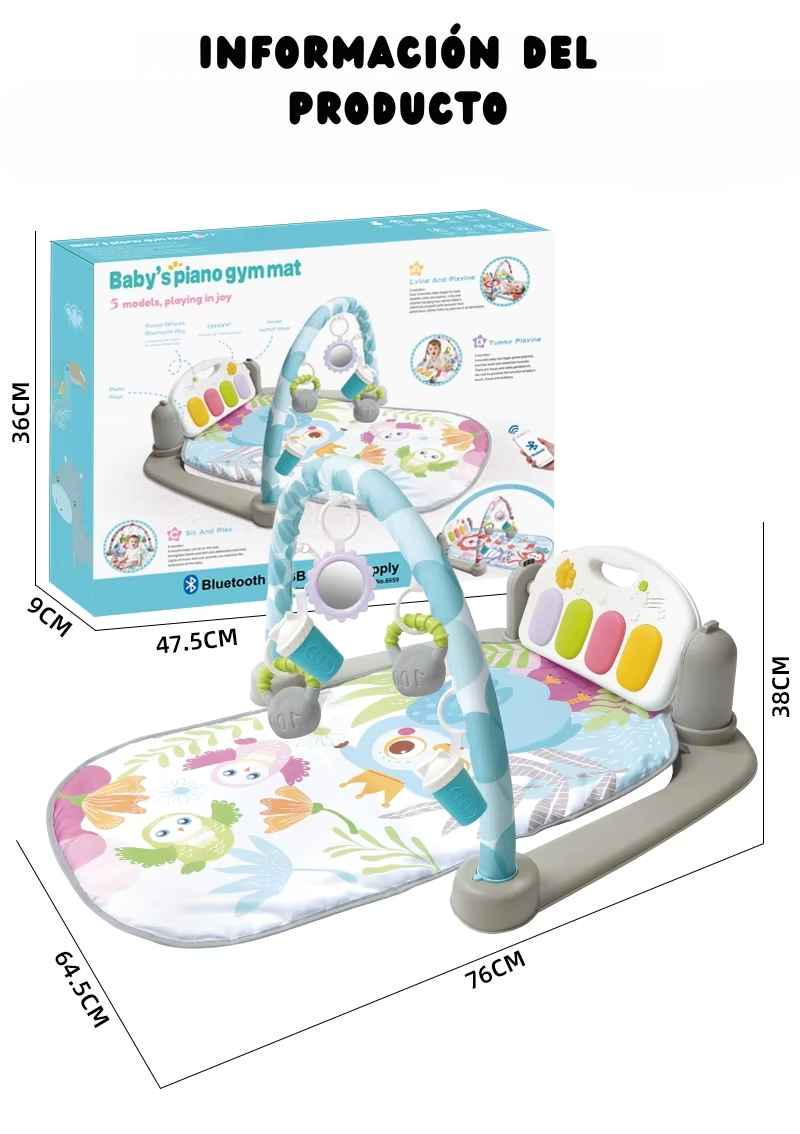 Gimnasio Para Bebé con colgante Bluetooth Control remoto Luna Proyector Night Light Baby Toys